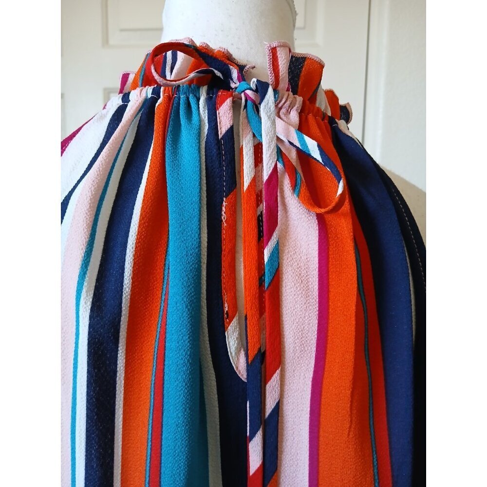 Signature Studio Off Shoulder‎ Blouse Womens XL Multi Colored Flowy Casual Boho - Picture 8 of 15
